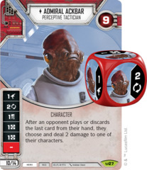 Admiral Ackbar - Perceptive Tactician (Sold with matching Die)